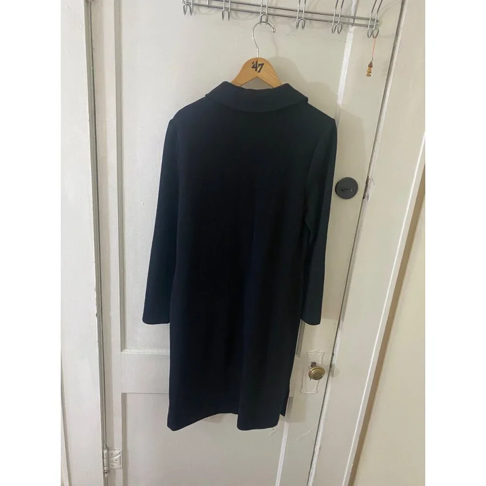 Vintage St John Women's Black Long Sleeve Thick Lace Up Dress - 10 - Picture 4 of 14